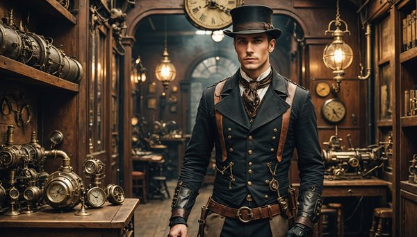 Mode steampunk pour hommes : vêtements rétro et soldes exclusives